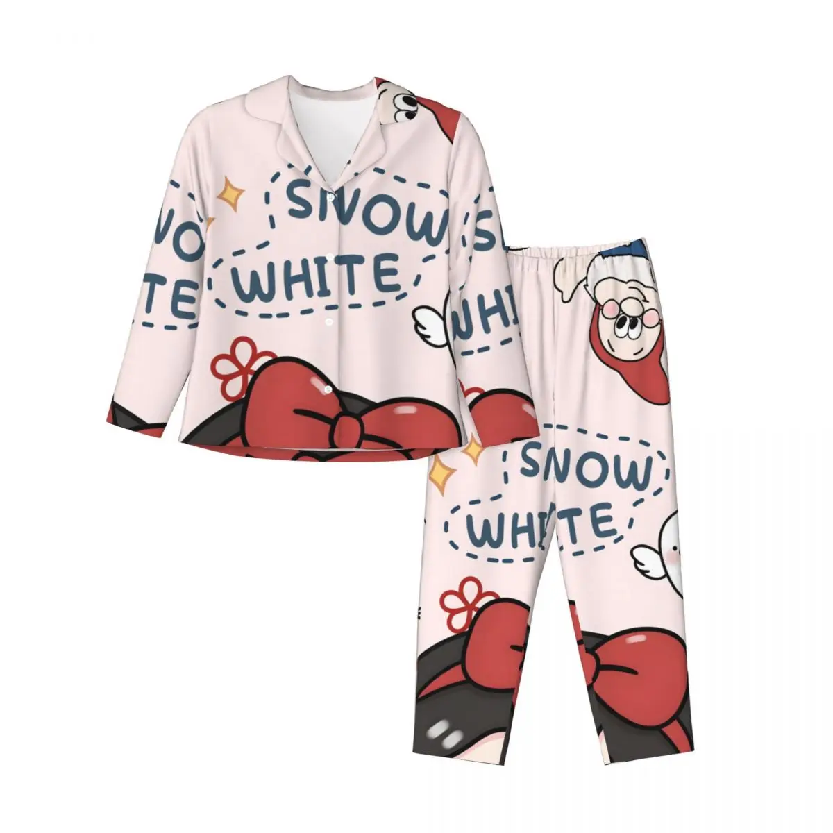 

Snow-White Women's Pajamas Sets Woman 2 Pieces Pajamas Female Couples Loungewear Suit Home Clothes