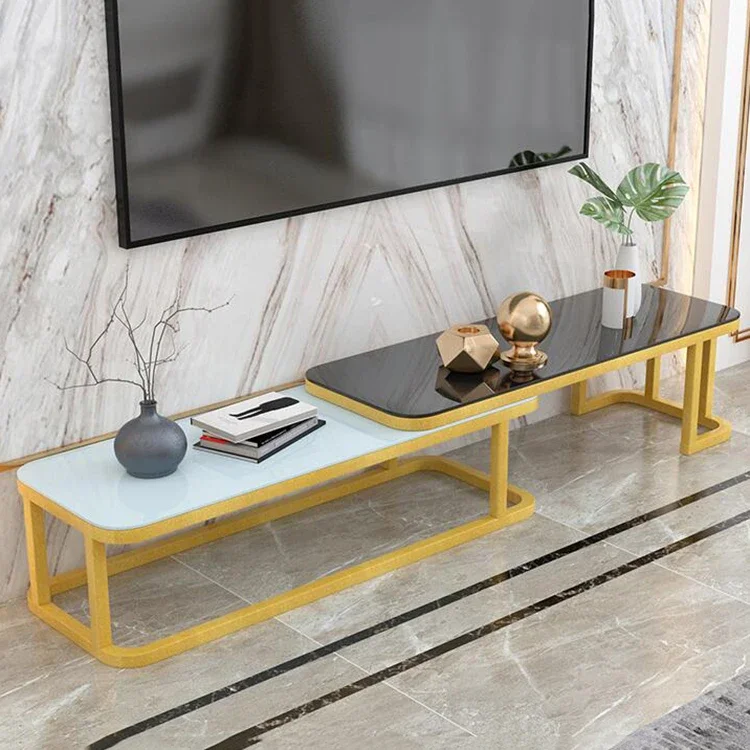 

л # Современный мраморный узор, многофункциональная подставка для телевизора из закаленного стекла, мебель