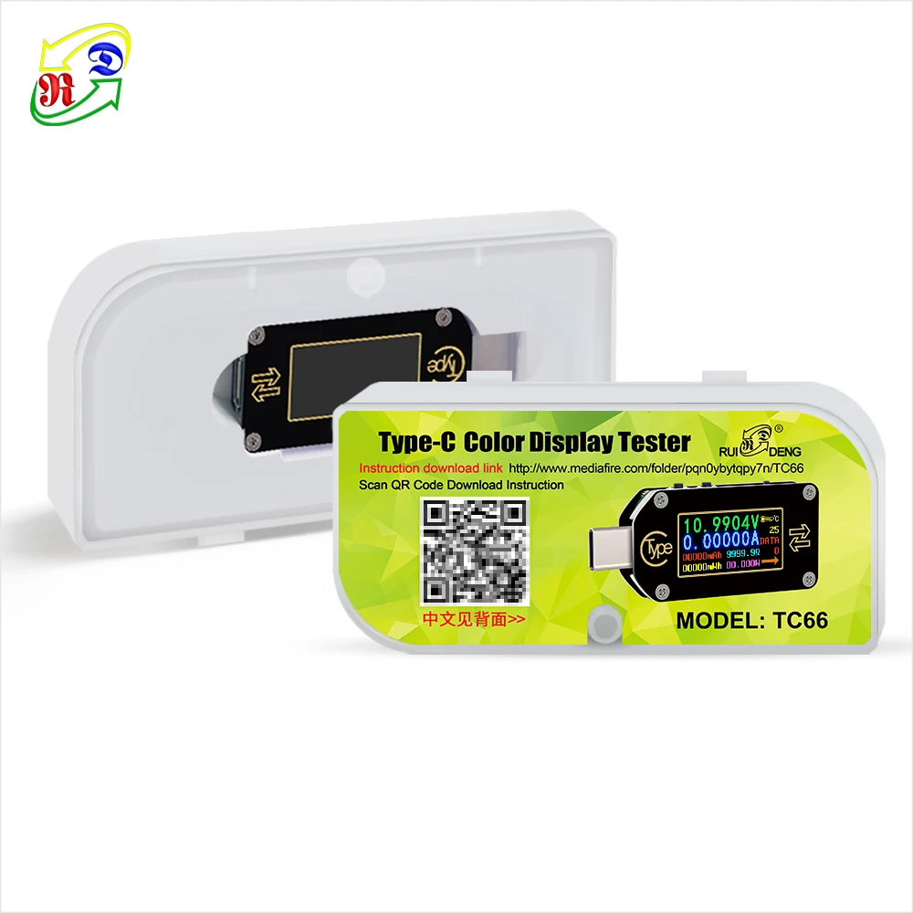 電圧計Tc66c,USB,iOS,Android,type-c,pd,電圧計,2ウェイ,電流計,容量バッテリーテスター用