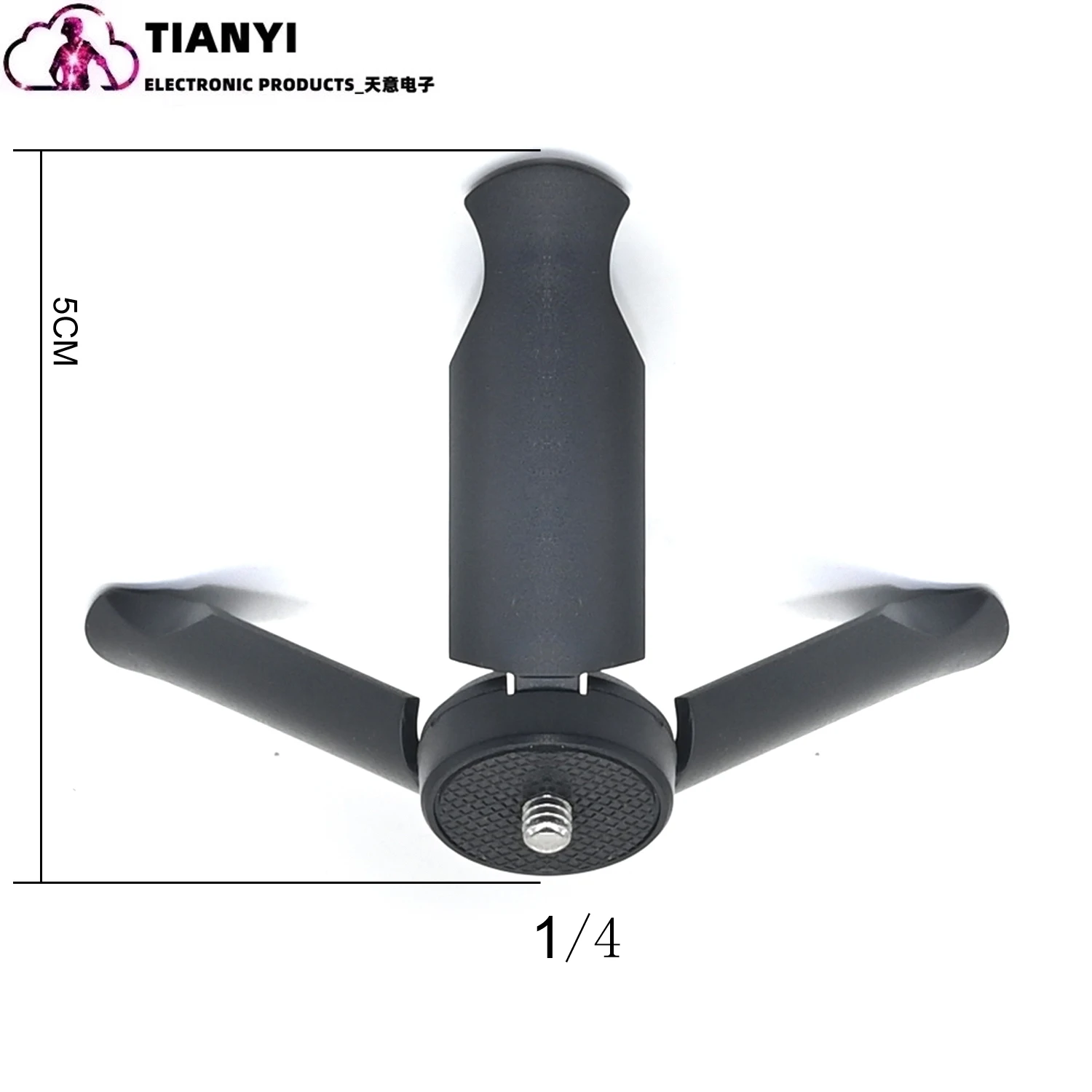 Portable Tripod Suitable for 4/1 Screw Holes   Mini Tripod with 3/2 Mount and Phone Holder   Flashlight Accessories (Plastic)