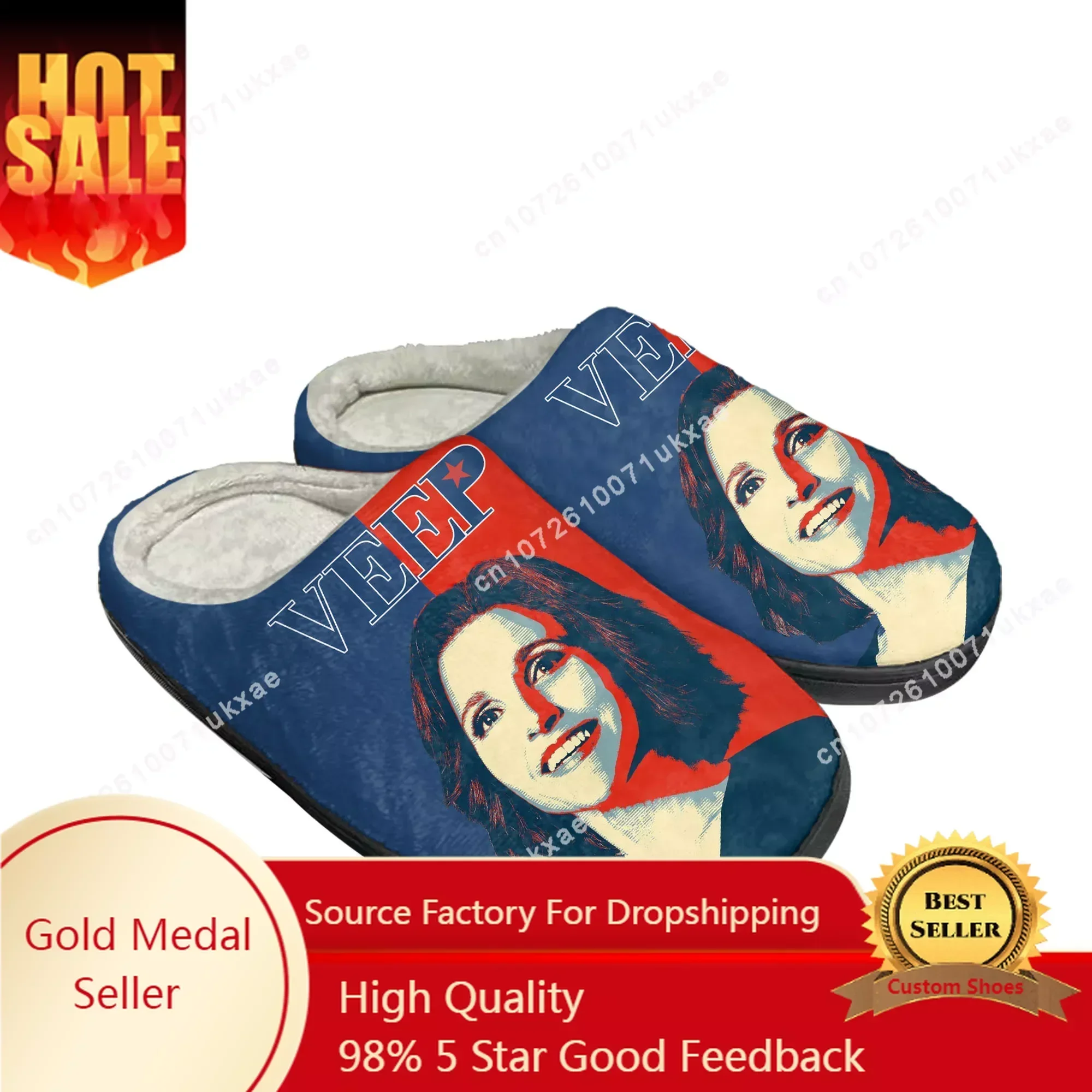 Veep Home Cotton Slippers Mens Womens Selina Meyer Plush Bedroom Casual Keep Warm Shoes Thermal Indoor Slipper Customized Shoe