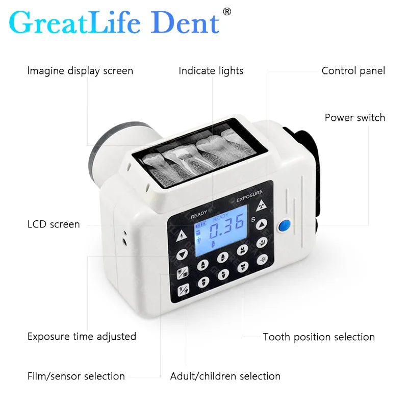 Dent Portable Dental X-ray Machine Veterinary X Ray Unit with Built-in Dental Sensor Digital Rvg IP68 Factory Price