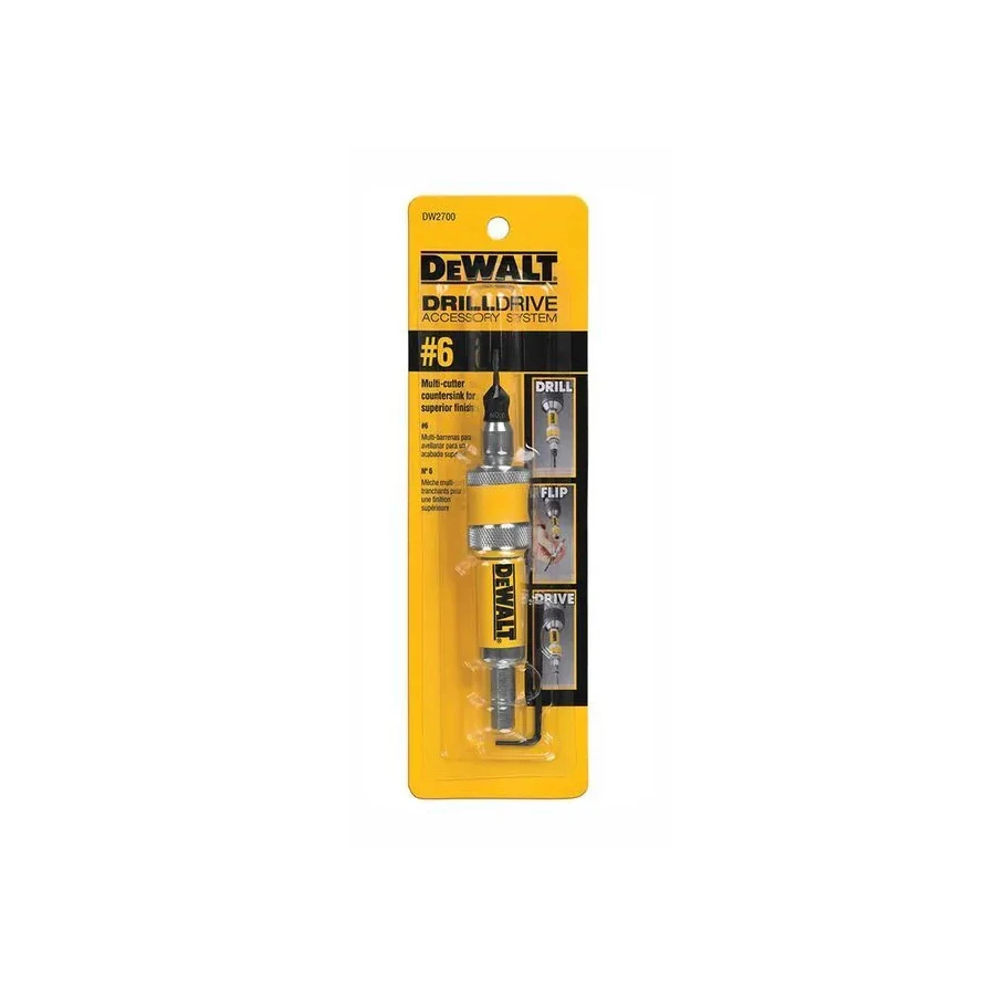 DEWALT DW2700 Drill Drive Set Drill Flip Drive Complete Unit 2 in 1 Countersink Wood Drill Bit 6mm Accessories