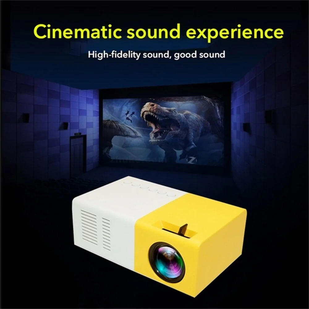 Portable Projector 3D Hd Led Home Theater Cinema HDMI-compatible Usb Audio Projector Yg300 Mini Projector