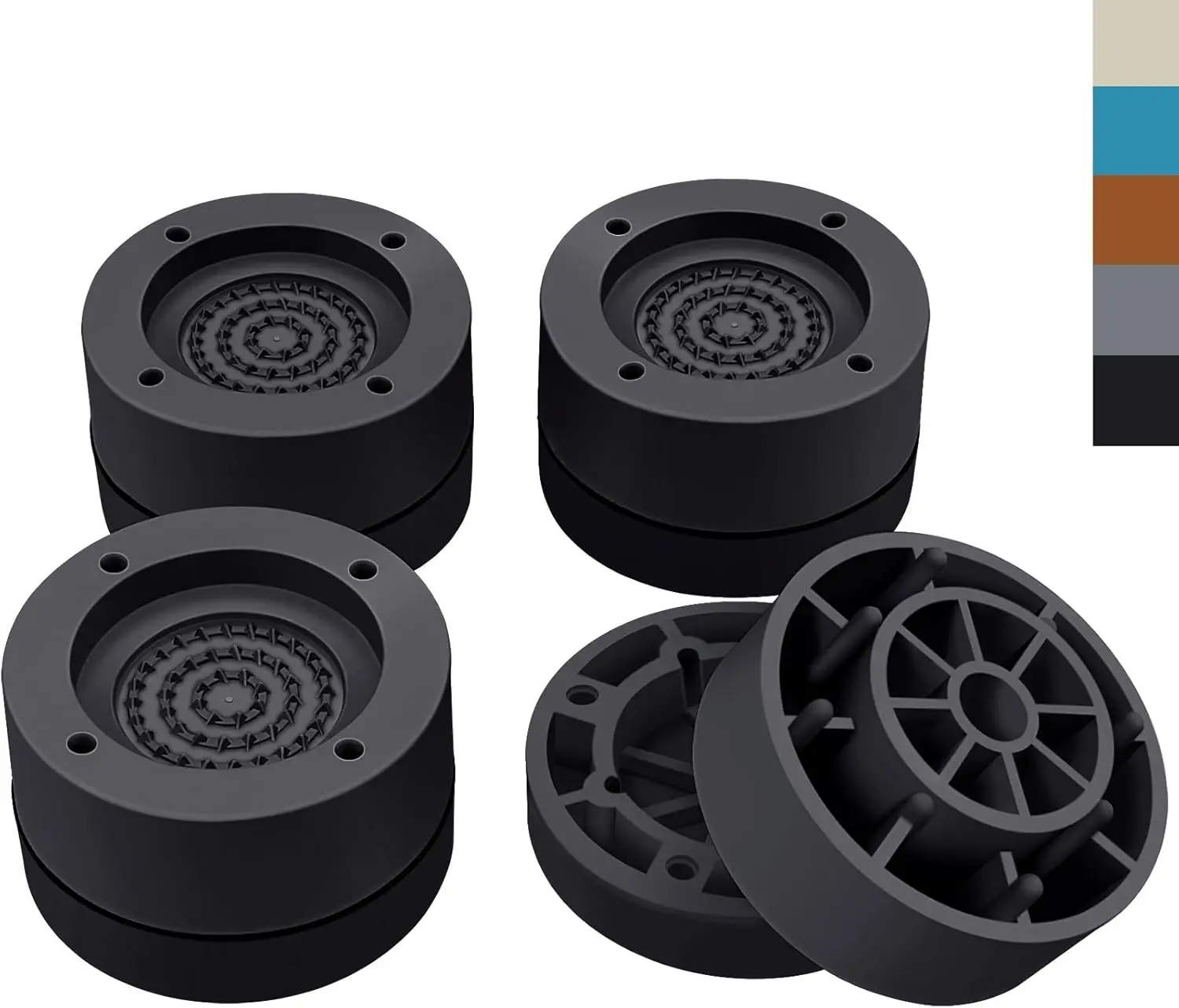 

Furniture Risers 1 inch，Round Bed Risers Heavy Duty for Chair Table and Desk Legs Elevation, Bed Lifts Risers(Pack of 4 Riser,Bl