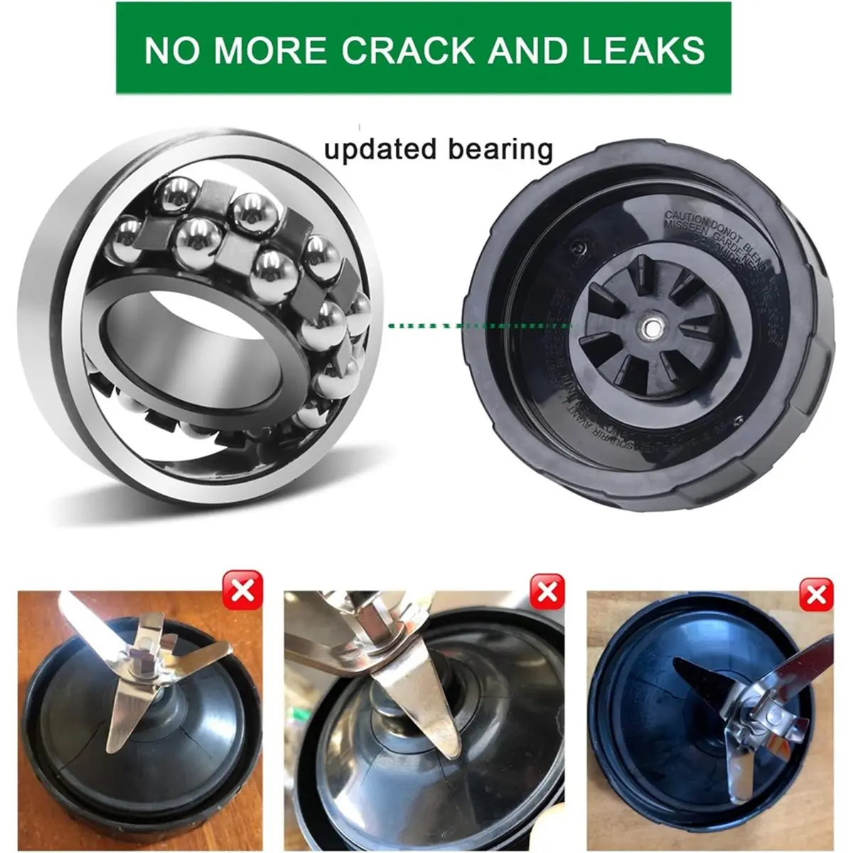 7 Fins Blender Blade Replacement Parts 2pcs Compatible with Blender Top Lid Accessories for Auto IQ BL682-30