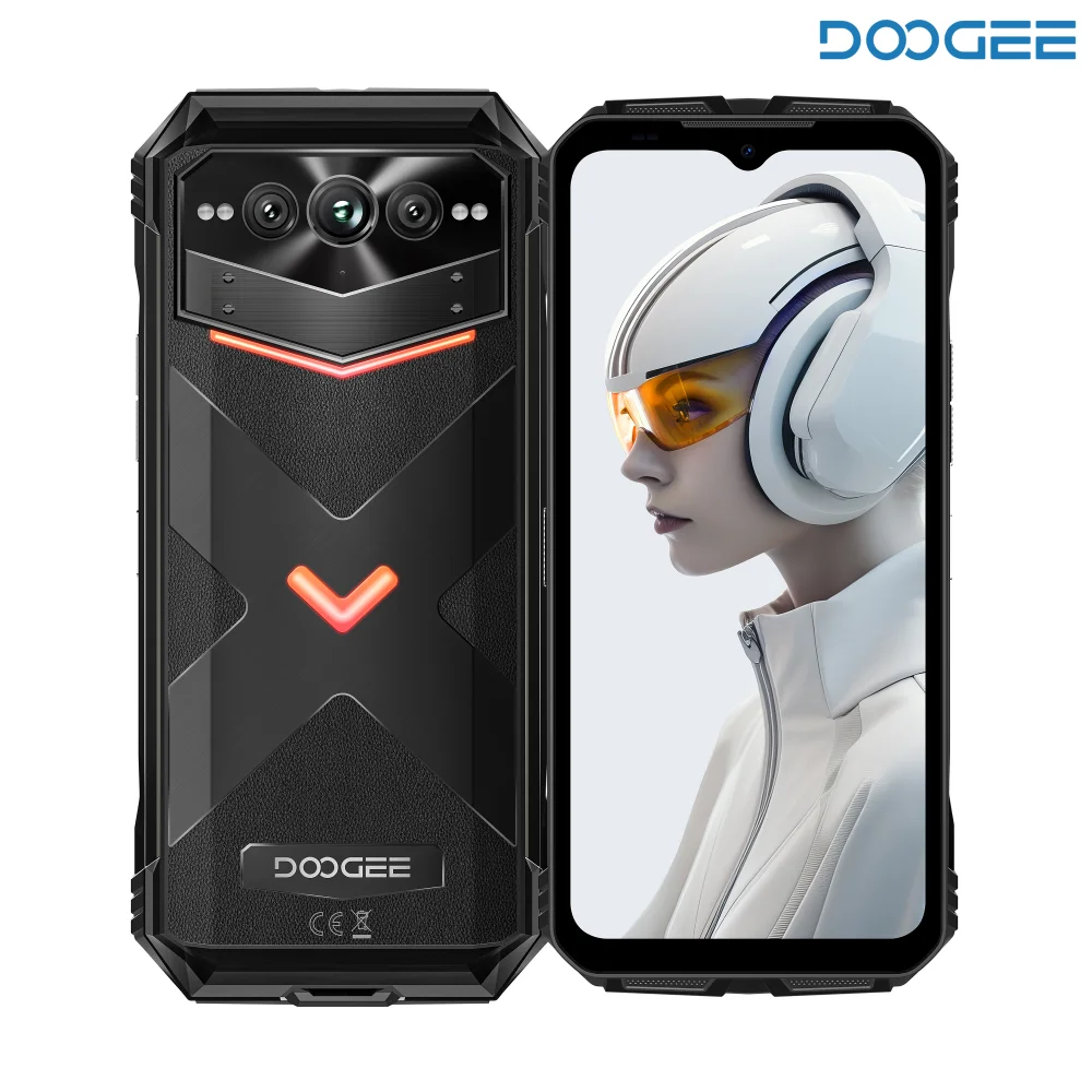 DOOGEE V Max Plus Rugged Phone 6.58" FHD+ 120Hz Screen 36GB RAM + 512GB ROM Dimensity 7050 22000mAh Battery 200MP NFC Smartphone