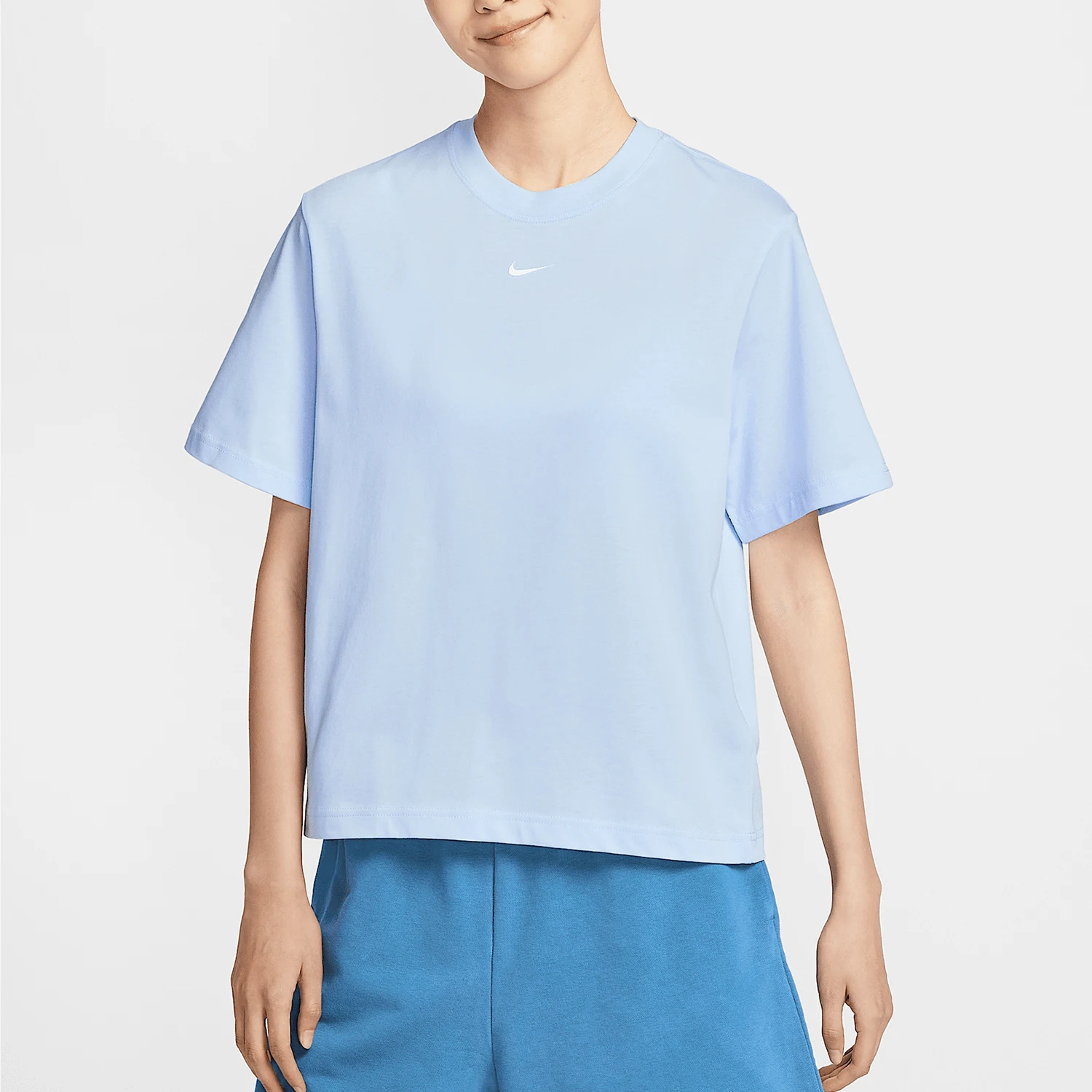 Nike genuine Sportswear women's shoulder drop thick casual loose T-shirt DD1238-423
