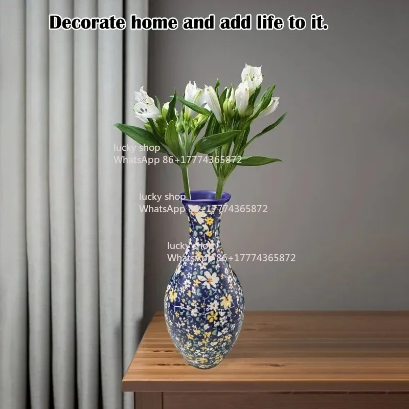 Broken Flowers - Navy Blue Small Broken Flowers, Flower Arrangement Art Flower Utensils, Hide Retro Elegance Into Daily Life