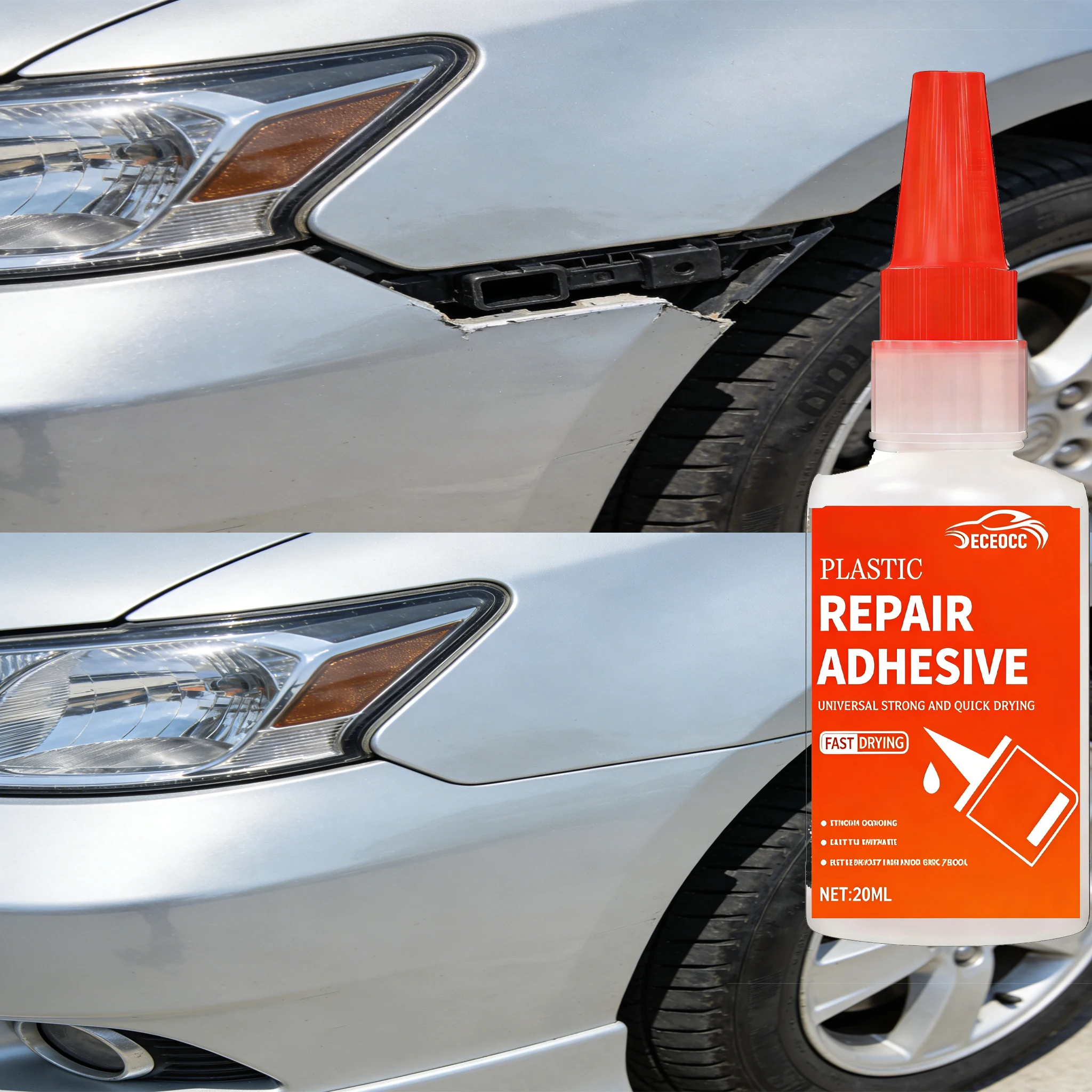 Professional Automotive Repair Glue Heat Resistant Strong Bond for Car Body Parts Crack Quick Repair Adhesive