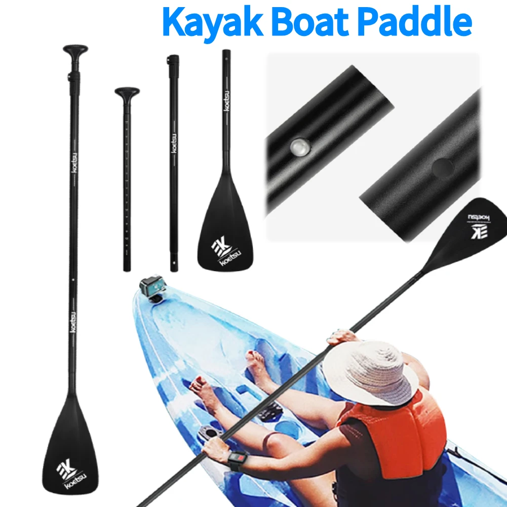 

3-Piece Detachable SUP Paddle Adjustable Length SUP Surfpaddle Aluminum Alloy Single Head Paddle for Outdoor Water Sports