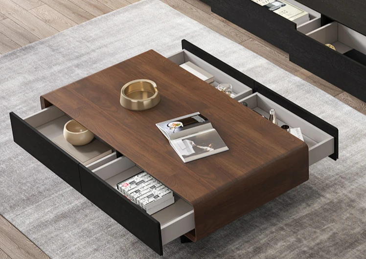 Chá de mesa pequena retangular