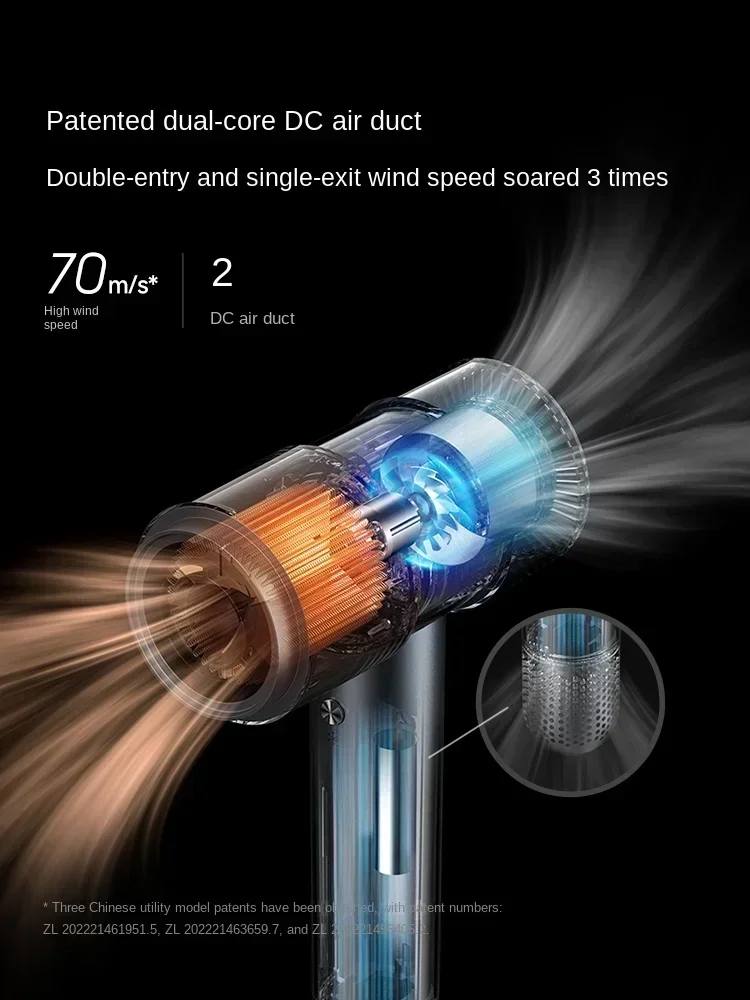 High-speed hair dryer household low-noise fast-drying negative ion hair care constant temperature hair dryer 220v