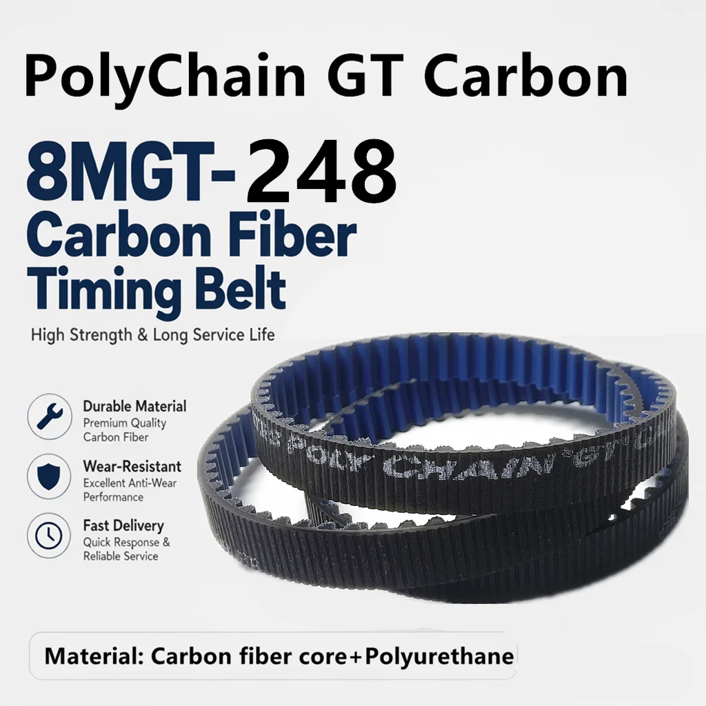 PolyChain GT Carbon 8MGT-248 31 Teeth Timing Belt Carbon Fiber+PU  for:Motorcycles, Electric Scooters, Industrial Fans Belt