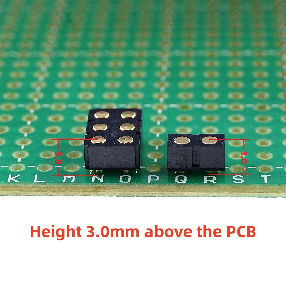 5 Stuks Mannelijke Veerbelaste Pogo Pin Header Vrouwelijke Doelconnectoren 2.54Mm Grid 2 3 4 5 7 8 10 Posities Door Gat Enkele Rij