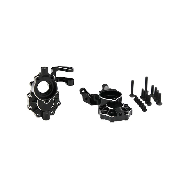 Hot Racing HRATRXF21P01 Aluminum Front Inner Portal Drive Housing for Traxxas TRX-4 (Black, 2 pcs)