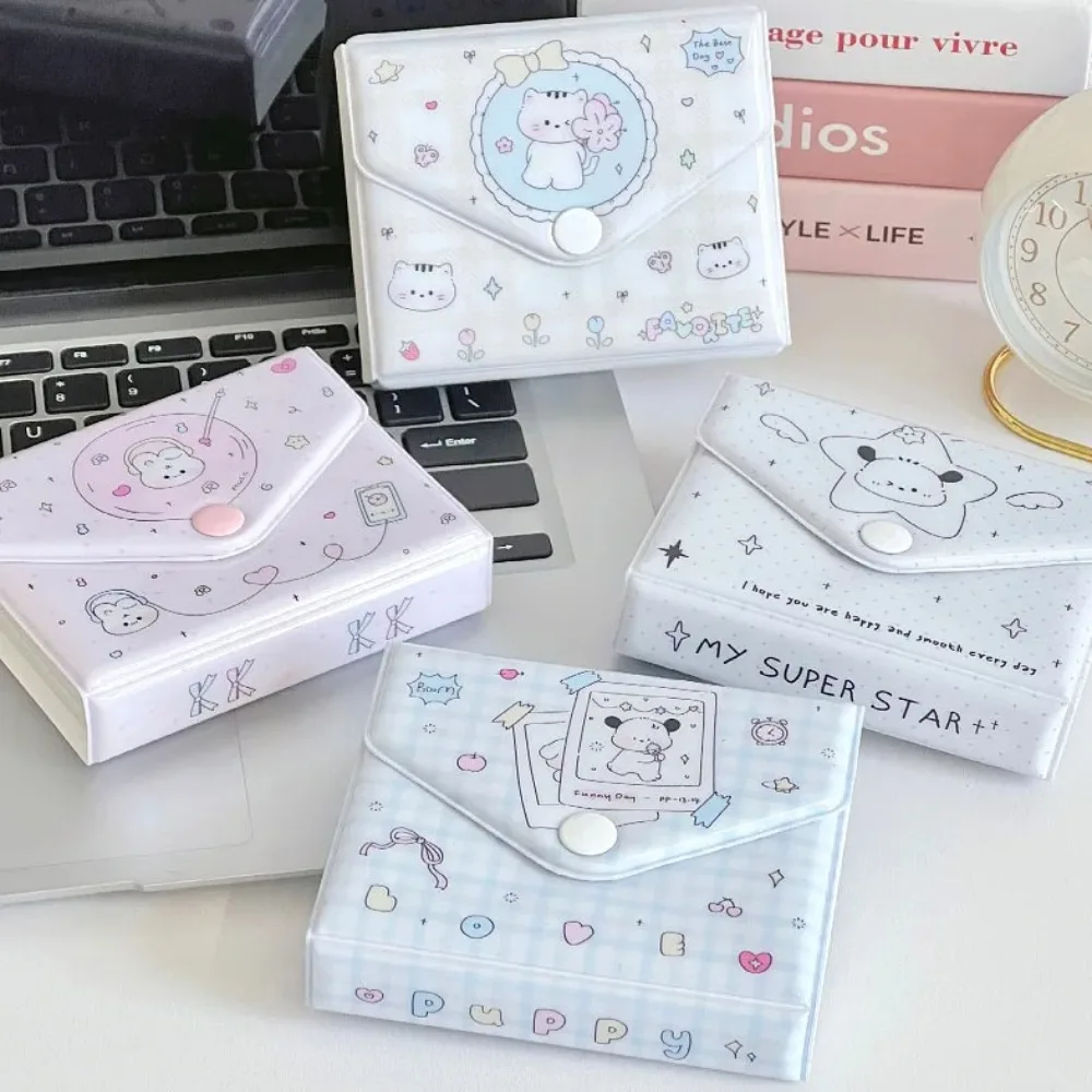 Mini-Kartenbuch im koreanischen Stil, PVC, 32 Fächer, Fotoalbum, 7,6 cm (17 Zoll) Idol-Fotokartenhalter