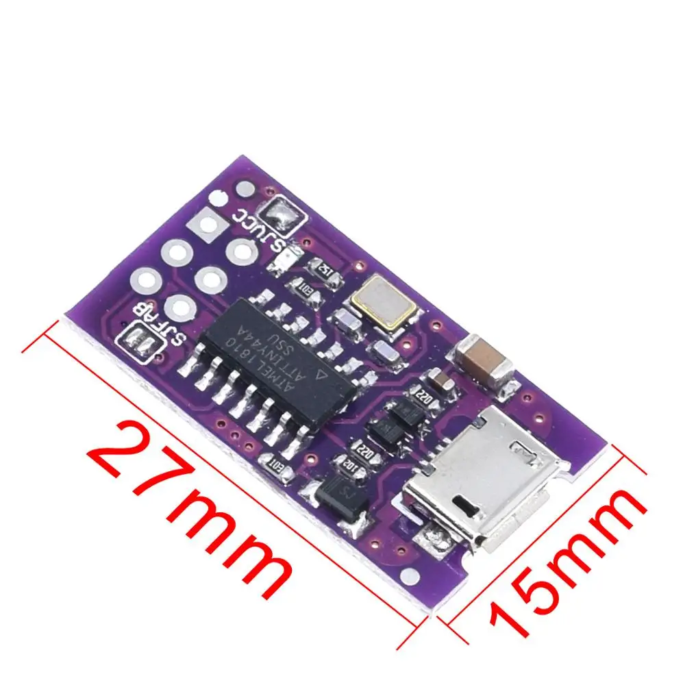 Micro USB Tiny AVR ISP ATtiny44 ATTiny45 ATTiny85 USBTinyISP Programmeur Module Voor IDE Bootloader ISP Microcontroller 5V