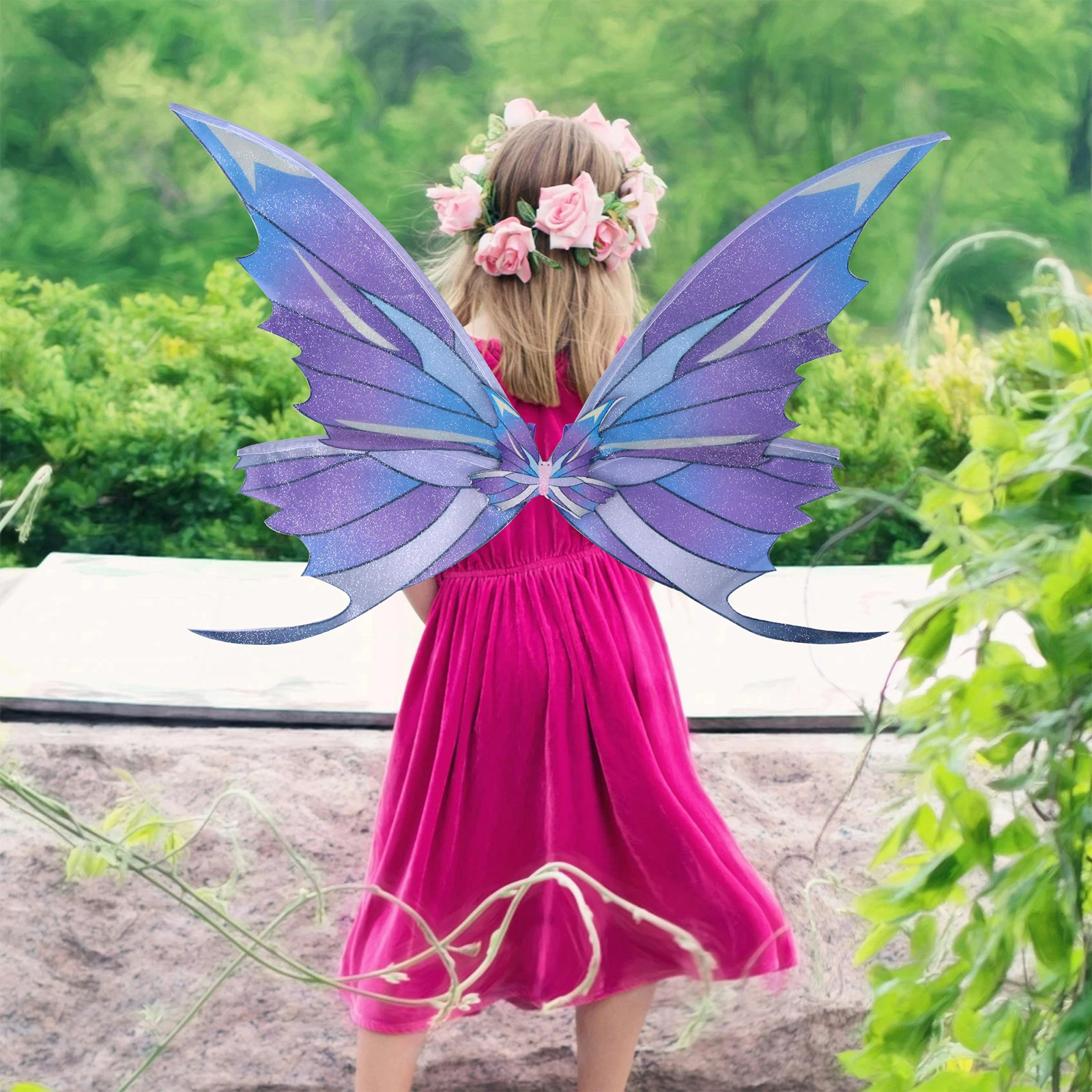 Butterfly Wing Elegant Elf Fairy Wings Cosplay Costumes Props for Women Girls Party Role-Playing Accessories