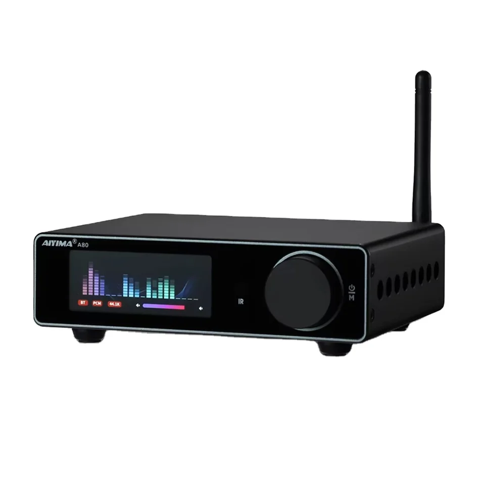 AIYIMA A80 HiRes Digital Amp 300Wx2 Class D Stereo Power RCA TRS OPT COA USB Input for Bluetooth PFFB TPA3255 DAC 2.0CH