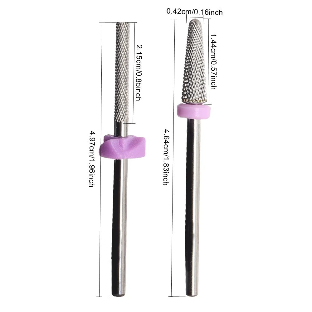 1/2 Stück 3/32 Zoll 5 in 1 XXF professionelle Hartmetall-Nagelbohrer, Wolfram-High-End-Bohrer aus Wolframstahl Tech, Nagelhaut-Bit schnell – Detail 3