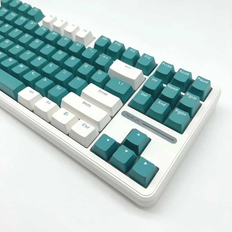 117 шт. колпачки для ключей, двухцветные инъекции, двойной выстрел, белый, зеленый, колпачок для ключей с профилем OEM