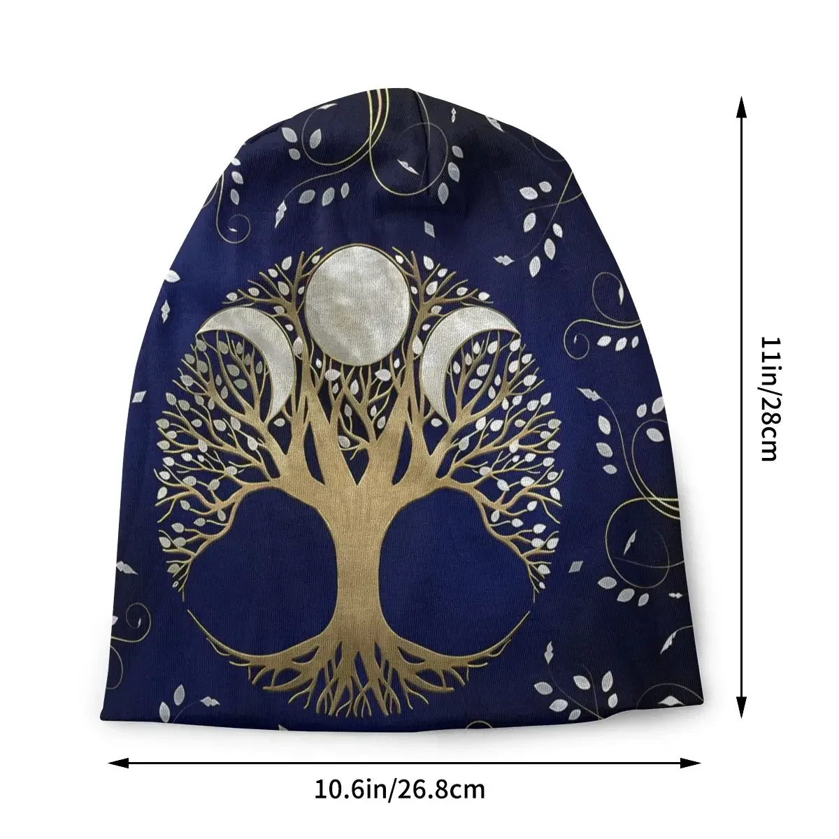 Thin Bonnet Hats Triple Moon Goddess Men Women's Tree Of Life Cap Design Skullies Beanies Caps