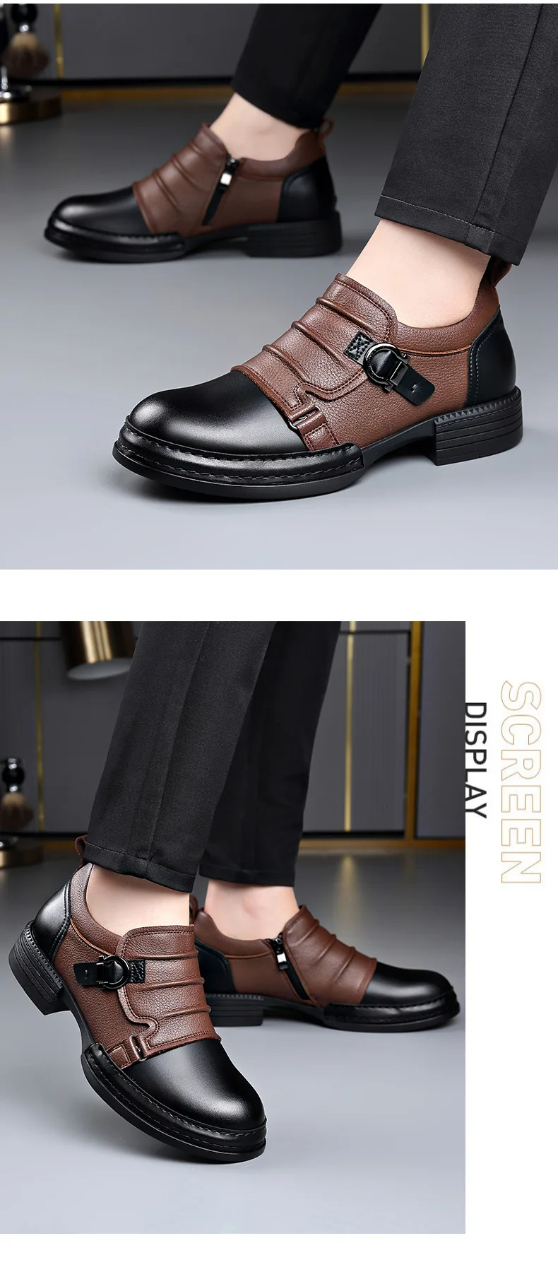 Spring Autumn New Retro Ankle Boots for Men Zipper Designer Genuine Leather Boots Male Fashion High Quality Platform Shoes Man