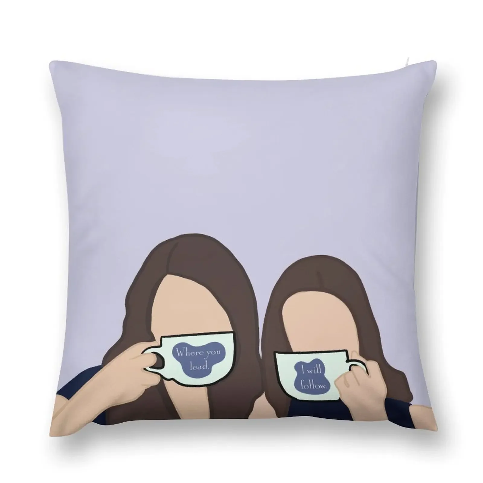 Lorelai and Rory Gilmore - Where you lead, I will follow Throw Pillow Sofa Cover pillow cover luxury pillow