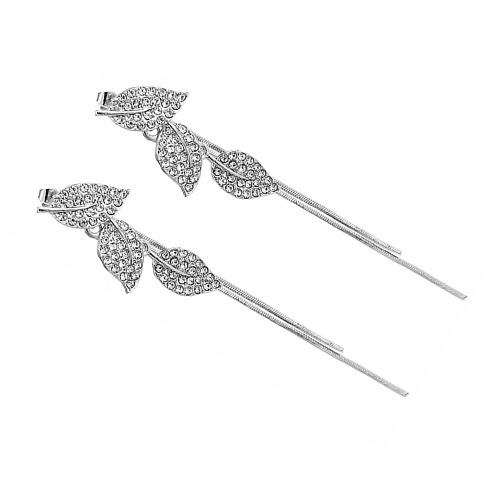 

1Pair Tassel Earring Dangle Leaves Shape Ear Jewelry Christmas Birthday Party