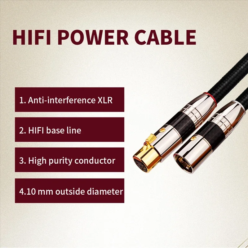 YYAUDIO Hifi XLR Cable High Quality OCC OFC Silver-plating and Copper 2 XLR Male to Female Audio Cable