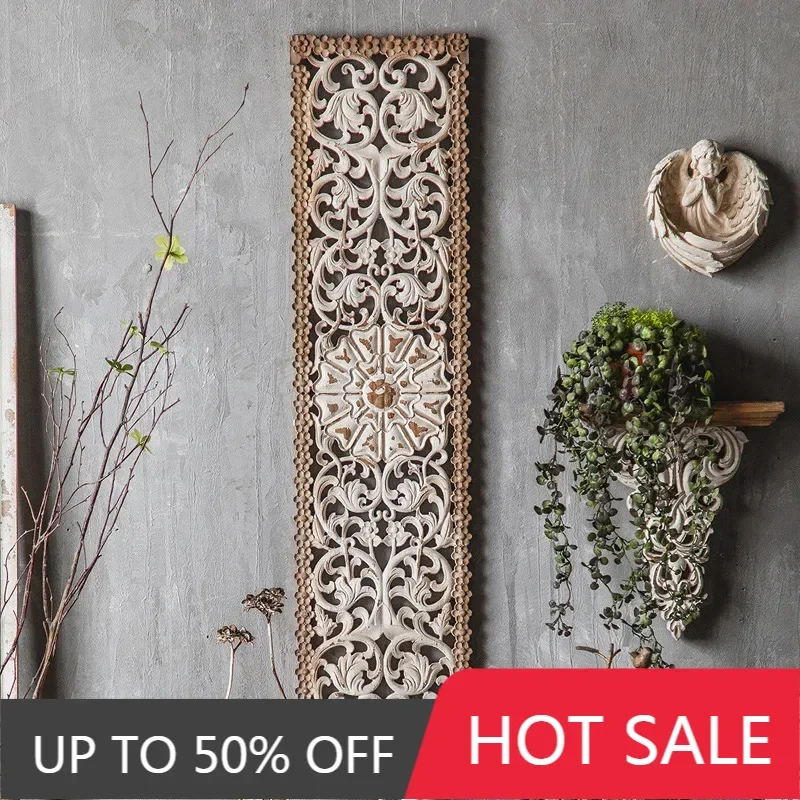 Vintage Antique Hollowed Out Wall Decoration Accents Living Room Bedroom Hangings Wall Decor Luxury Entrance Hall Background