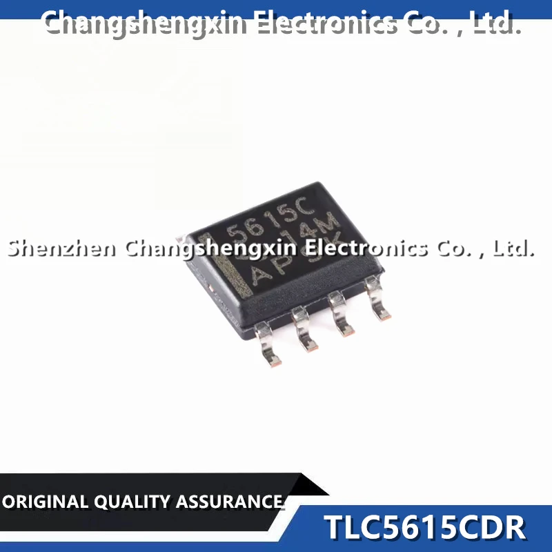 10 Pieces TLC5615CDR New Original 5615C Low Power 1 Channel 10 Bit Digital to Analog Converter 8-SOIC SPI Data Interface