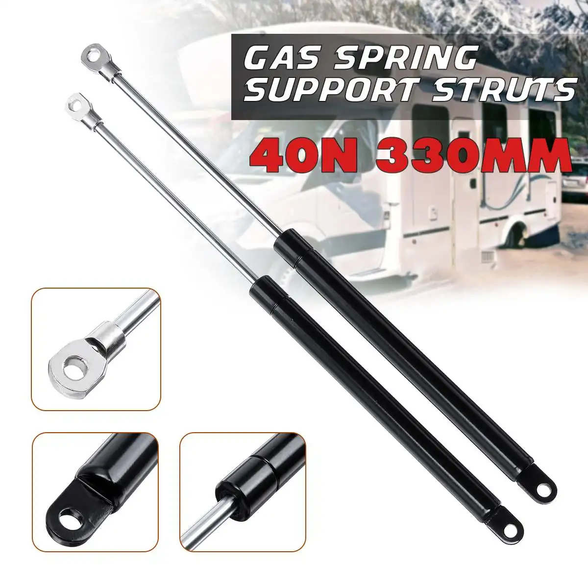 

2Pcs 40N 330mm Hatch Skylight Gas Struts Suit Dometic Gas Spring for Seitz Heki Caravan