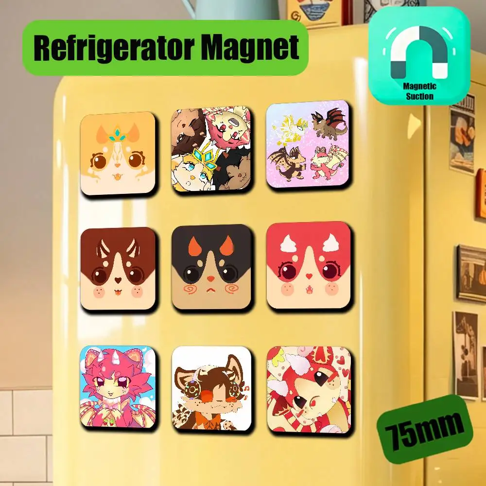 For Adopt Me Bat Shadow Frost Dragon Refrigerator Magnets Metal Icebox Cabinet Custom Fridge Magnetic Card Cover