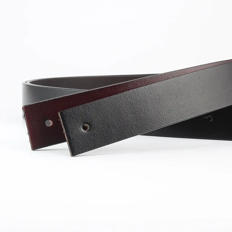 Cowskin Cow Real Genuine Leather Belt No Buckle for Smooth Buckle Cowboy 5 Colors Belts Body Without Buckle for Men Accessories
