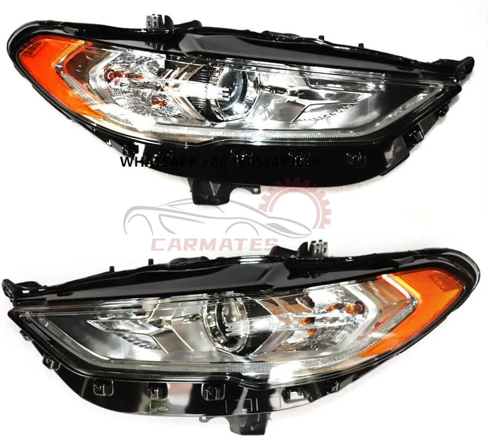 

Halogen Headlights for 2017 2018 2019 Ford Fusion Projector Headlamps W/LED DRL FO2502350 FO2503350
