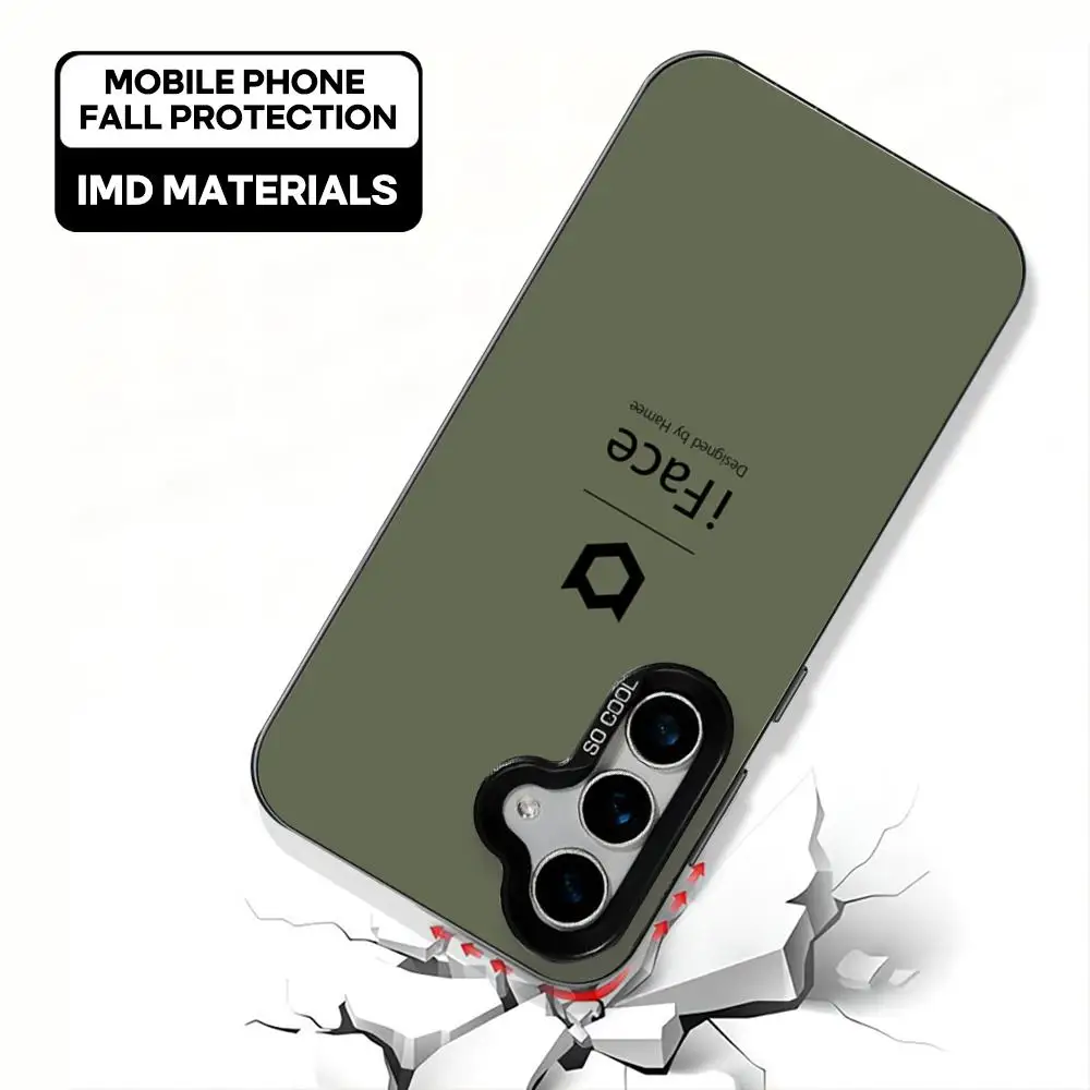 Hamee Designed i-iFace Phone Case IMD Colorful Phone Case Silver Cover Suitable for amsung Galaxy S24 S23 S22 S21 S20 Plus Ultra