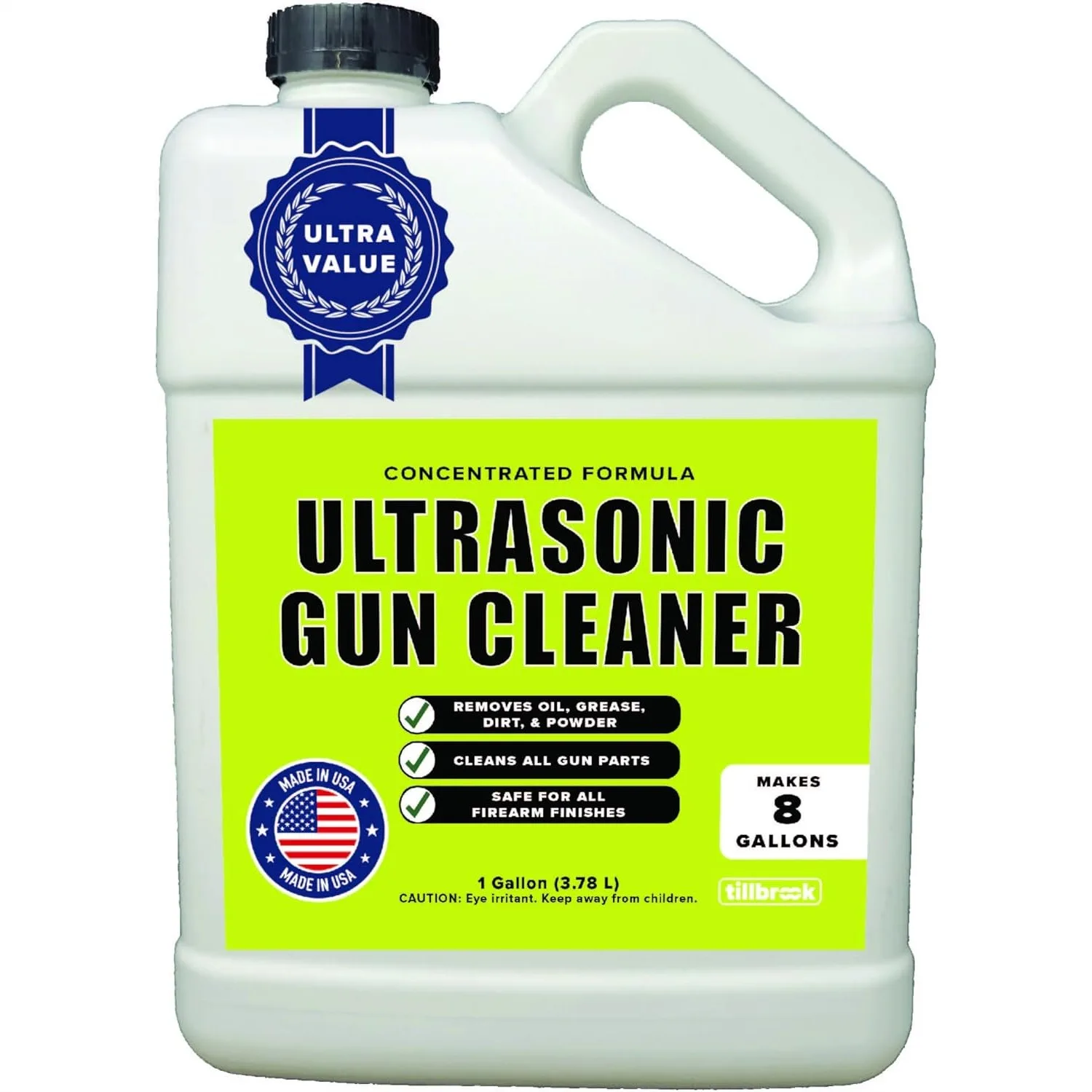 

Ultrasonic Gun Cleaner Concentrate - Makes 8 Gallons - Safe for Most Gun Finishes, Removes Carbon & Grease - Effective Cleaning