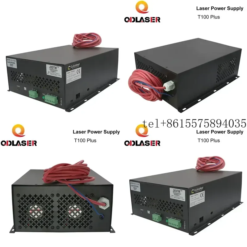 

Hot QDLASER Hongyuan Co2 Power Supply for CO2 Cutting Machine T/100T100 PLUS 110V/220V