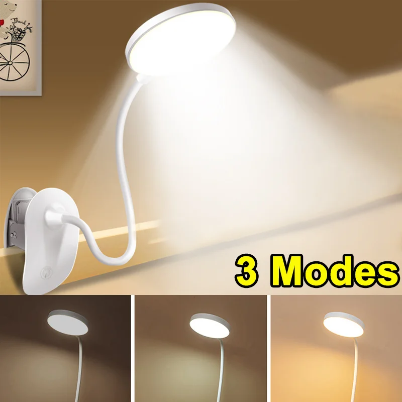LED Eye-Protection Book Light, quarto, mesa de cabeceira, USB Desk Lamp, luz noturna suave
