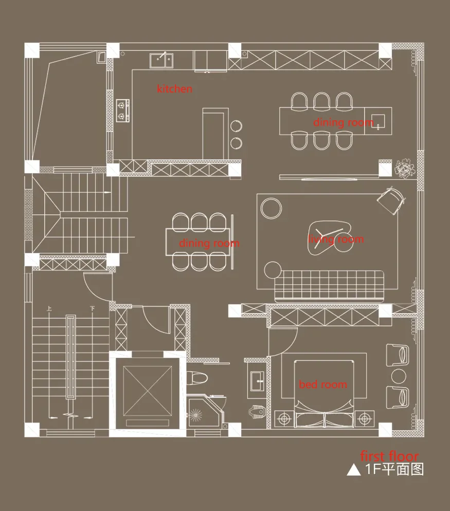 Spongde Furniture king size Set camera da letto Villa Sala progetti Design interno 3D Resazione 3D Design interno
