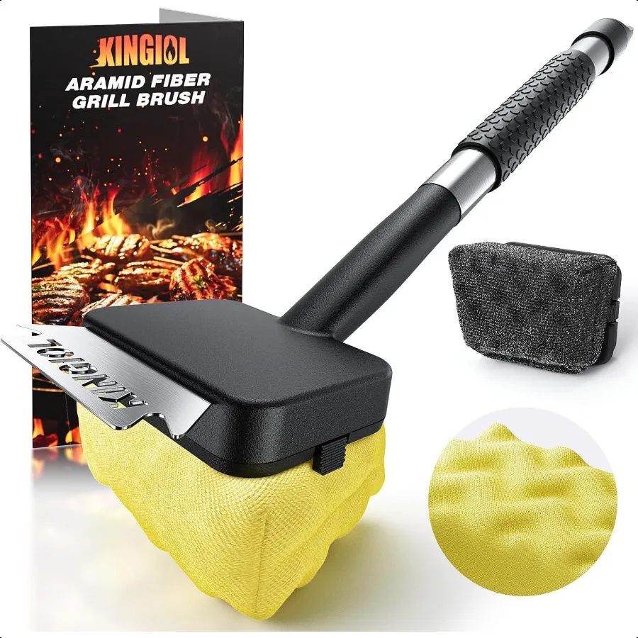 

Grill Brush for Outdoor Grill Bristle Free Grill Cleaner Brush BBQ Brush with Durable Scraper for Cast Iron or StainlSteel Grat