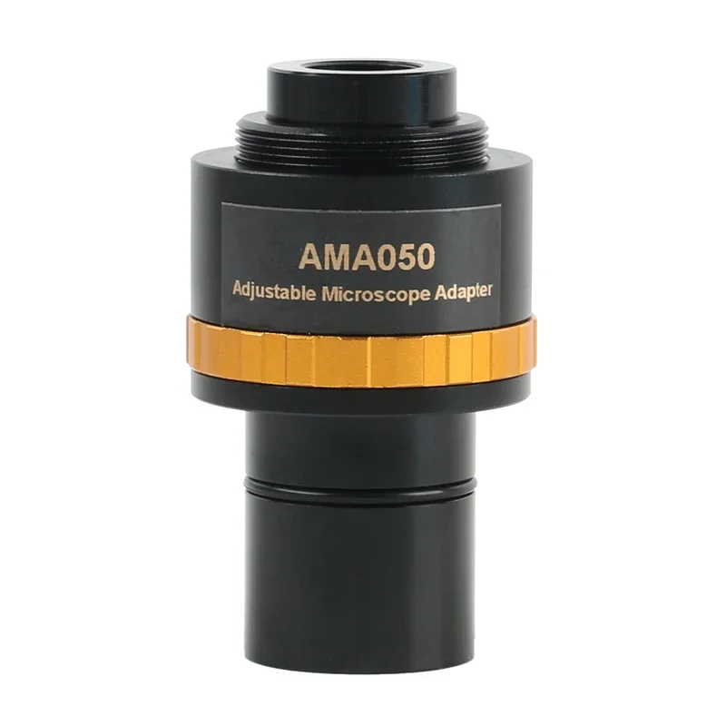 AMA037 050 075 100 Adjustabl Microscope Eyepiece Connector 23.2mm To C Mount Adapter Lens For Stereo Microscope Video Camera