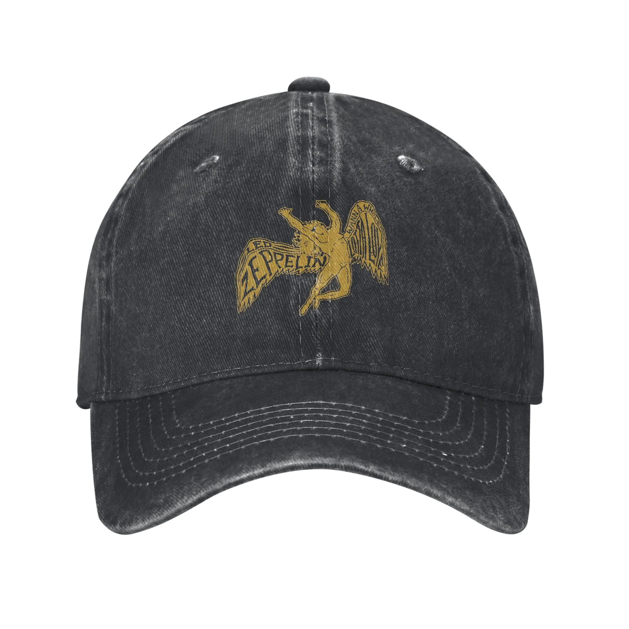 Rock Leds Zeppelins Band Art Casual Baseball Cap  Kpop Rock Trucker Hat Summer High Quality Women Men Fitted Retro Baseball Caps