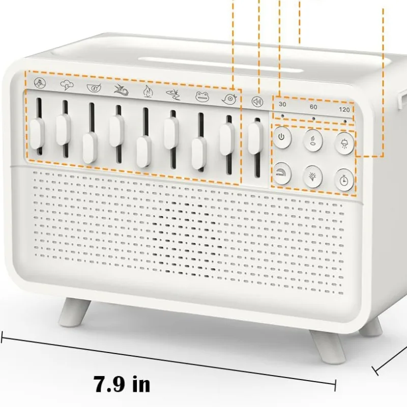 White Noise Sleep Aid Machine – Aromatherapy Humidifier Bluetooth Speaker Night Light