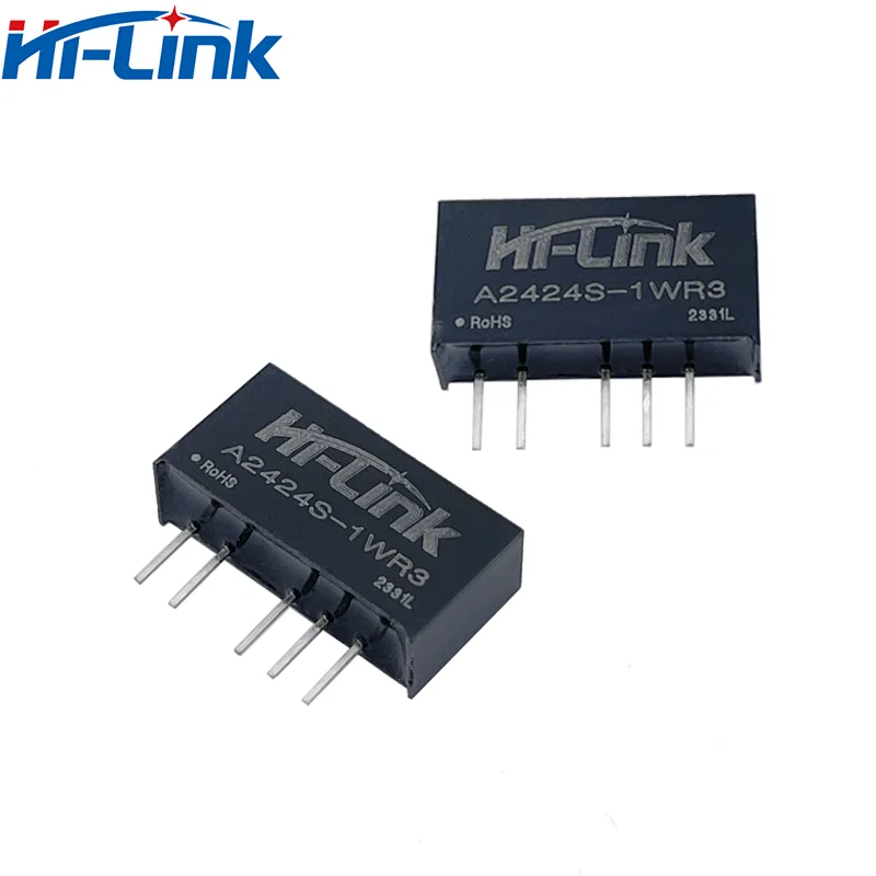 

10pcs Hi-Link 21mA 1W 24v to 24v 1500VDC single output DC DC Step Down Isolated Switching Power Supply Module A2424S-1WR3