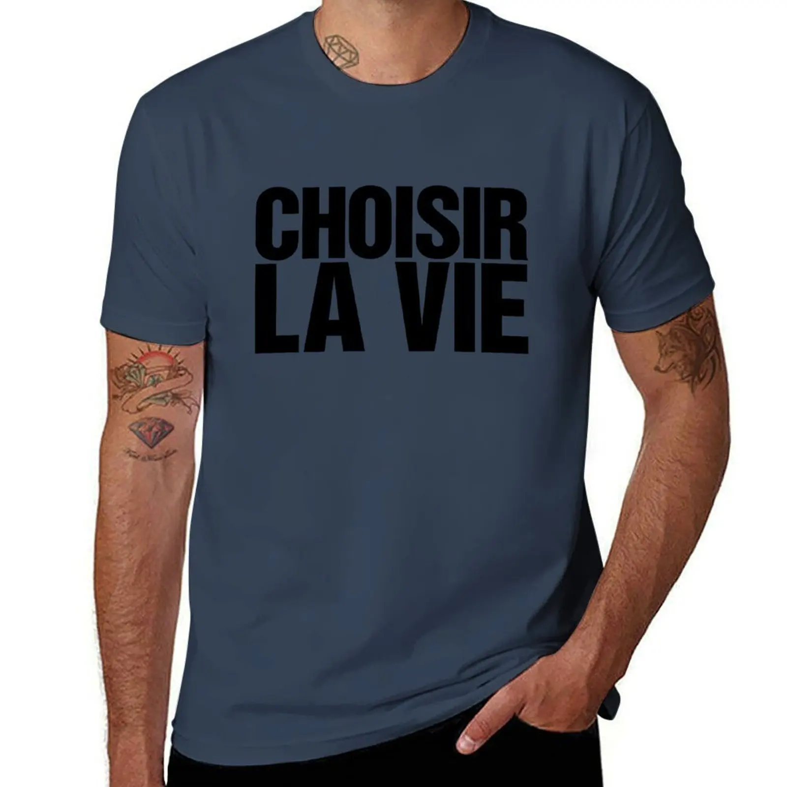 

Choisir La Vie Slogan T-Shirt t shirt man designer man t shirts for men casual T-Shirt