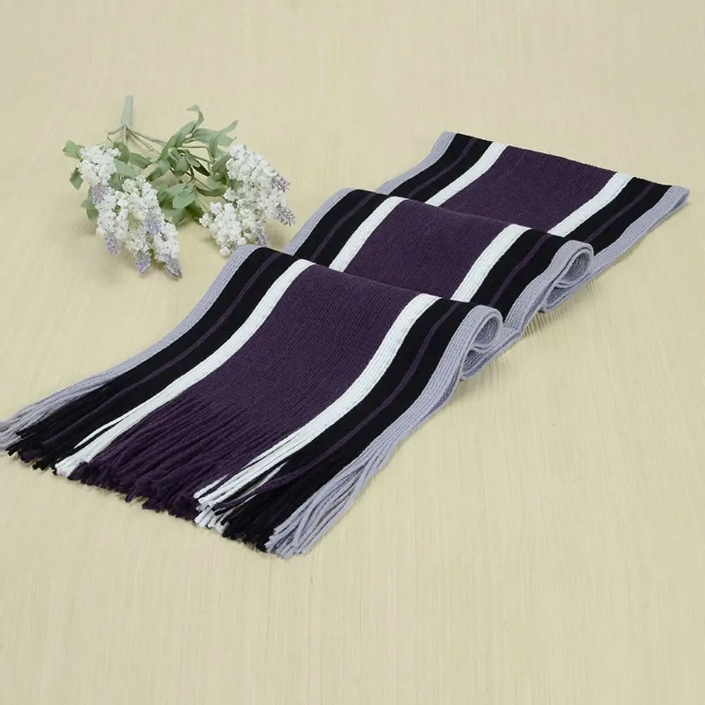 Casual Cashmere Men Striped Scarf Neck Warm Thick Winter Long Shawl Soft Tassel Stole Neck Wrap