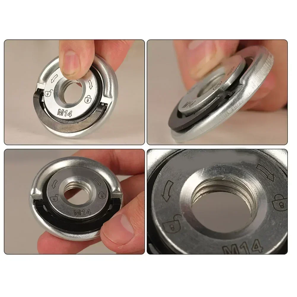 Imagem -06 - Moedor de Ângulo de Liberação Rápida Auto-travamento Placa de Pressão Flange Porca Mandril de Energia para Fixação de Moedor de Ângulo 1pc
